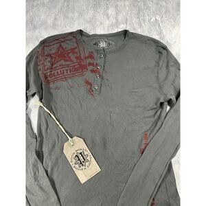 Pollution Dark Grey Thermal Long Sleeve Shirt~ New with Tags  L, XL~